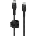 Belkin 60W USB-C to USB-C Cable - 480 Mbps - Silicone, Braided - M/M - 3m/9.9ft - Black - CAB011BT3MBK