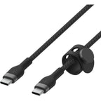 Belkin 60W USB-C to USB-C Cable - 480 Mbps - Silicone, Braided - M/M - 3m/9.9ft - Black - CAB011BT3MBK