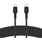 Belkin 60W USB-C to USB-C Cable - 480 Mbps - Silicone, Braided - M/M - 3m/9.9ft - Black - CAB011BT3MBK