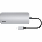 Belkin 6-Port USB-C Hub - USB-C to 2xUSB-A, 1xUSB-C, 1xEthernet, 1x8K HDMI, 1xSD Reader - Docking Station - Grey - AVC008fqSGY-V2