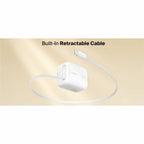 Belkin UltraCharge Retractable GaN Wall Charger 45W, White - WCH023dqWH