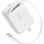 Belkin UltraCharge Retractable GaN Wall Charger 45W, White - WCH023dqWH