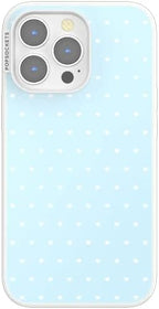 PopSockets iPhone 13 Pro Phone Case with MagSafe- Sweet Heart Blue | Magnetic, Wireless Charging, Camera & Drop Protection, Blue, Phone, Women