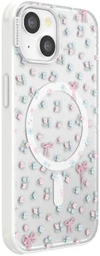 PopSockets iPhone 13 Phone Case with MagSafe, Wireless Charging Compatible, Bow - Bows & Blooms