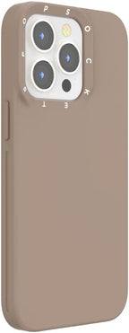 PopSockets iPhone 13 Pro Max Phone Case w/MagSafe- Latte | Magnetic, Wireless Charging, Camera & Drop Protection, Brown, Plain, Cream, Beige, Summer Spring