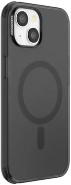 PopSockets iPhone 14 Case with MagSafe, Phone Case for iPhone 14, Grip Sold Separately, Wireless Charging Compatible - Black Translucent
