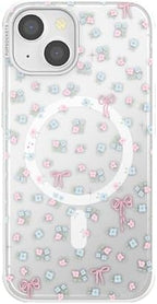 PopSockets iPhone 13 Phone Case with MagSafe, Wireless Charging Compatible, Bow - Bows & Blooms