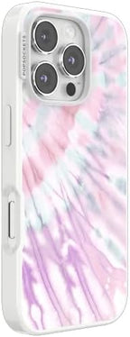 PopSockets iPhone 16 Pro Phone Case with MagSafe- Coastal Dye Purple | Magnetic, Wireless Charging, Camera & Drop Protection, Purple, Aura, Rainbow, Colorful