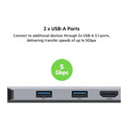 Belkin 5-in-1 MultiPort Docking Station USB-C Hub with 4K 5Gbps Aluminum Dock (Open Box)