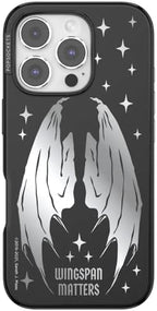 PopSockets iPhone 16 Pro Phone Case with MagSafe- Wingspan | Magnetic, Wireless Charging, Camera & Drop Protection, Bookish, Acotar, Throne, Glass, Sarah