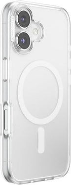 PopSockets iPhone 16 Phone Case with MagSafe- Clear | Magnetic, Wireless Charging, Camera & Drop Protection, Clear, Translucent, iPad, Removable, Popper
