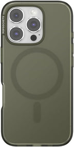 PopSockets iPhone 16 Pro Phone Case with MagSafe, Wireless Charging Compatible, Green - Fatigue