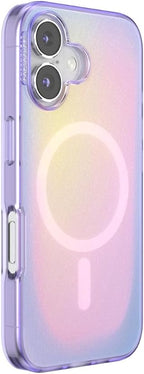 PopSockets iPhone 16 Phone Case with MagSafe- Aura | Magnetic, Wireless Charging, Camera & Drop Protection, Purple, Aura, Electronic Accessories, For iPad/Kindle/iPhone/Android