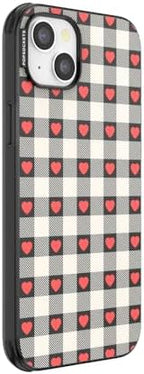 PopSockets iPhone 14 Plus Phone Case with MagSafe- Heartbreak Gingham