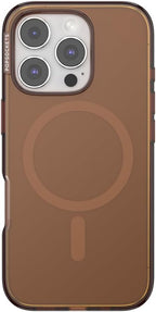 PopSockets iPhone 16 Pro Phone Case with MagSafe, Wireless Charging Compatible, Neutral - Amber