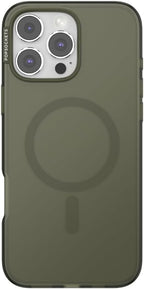 PopSockets iPhone 16 Pro Max Phone Case with MagSafe, Wireless Charging Compatible, Green - Fatigue