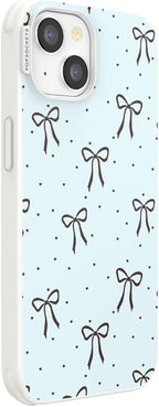 PopSockets iPhone 13 Phone Case with MagSafe- Tiny Bows | Magnetic, Wireless Charging, Camera & Drop Protection, Bow, Phone, Women