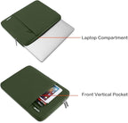 MOSISO Laptop Case 15 inch, 15 inch Laptop Sleeve Compatible with MacBook Air 15 M4 A3241 M3 A3114 M2 A2941 2025 2024 2023,Dell XPS 15,Polyester Vertical Computer Sleeve Bag with Pocket, Army Green