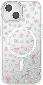 PopSockets iPhone 15 Phone Case with MagSafe, Wireless Charging Compatible, Bow - Bows & Blooms
