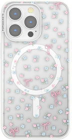 PopSockets iPhone 13 Pro Phone Case with MagSafe, Wireless Charging Compatible, Bow - Bows & Blooms