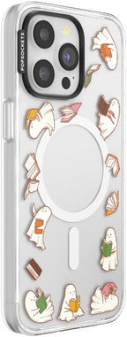 PopSockets iPhone 15 Pro Max Phone Case with MagSafe, Wireless Charging Compatible, Bookish - Spooky Book Club