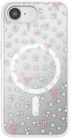PopSockets iPhone 16E Phone Case with MagSafe, Wireless Charging Compatible, Bow - Bows & Blooms