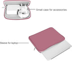 MOSISO Laptop Case 14 inch, 14 inch Laptop Sleeve Bag Compatible with HP Lenovo Dell ASUS Acer, HP Stream, Dell Latitude, Lenovo IdeaPad, Neoprene Computer Sleeve Bag with Small Case, Dusty Rose