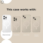 PopSockets iPhone 14 Pro Max Phone Case w/MagSafe- Latte | Magnetic, Wireless Charging, Camera & Drop Protection, Brown, Plain, Cream, Beige, Summer Spring