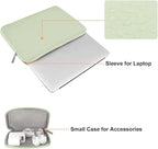 MOSISO Laptop Case 13.3 inch, 13-13.3 inch Laptop Sleeve Bag Compatible with MacBook Air/Pro 13 / Pro 14, HP Dell ASUS Lenovo Notebook, Neoprene Computer Sleeve Bag with Small Case, Sage Green