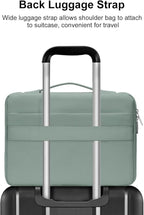 MOSISO 360 Protective Laptop Case 15 inch, Laptop Sleeve Compatible with MacBook Air 15 M4 A3241 M3 A3114 M2 A2941 2025-2023, Dell XPS 15, Side Open Bag with 2 Raised&1 Flapover Pockets, Antique Green