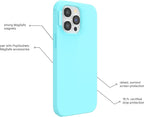 PopSockets iPhone 14 Pro Phone Case with MagSafe, Wireless Charging Compatible, Light Blue - Butterfly Pea Blue