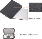 MOSISO Laptop Case 13.3 inch, 13-13.3 inch Laptop Sleeve Bag Compatible with MacBook Air/Pro 13 / Pro 14, HP Dell ASUS Lenovo Notebook, Neoprene Computer Sleeve Bag with Small Case, Space Gray