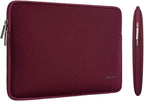 MOSISO Laptop Case 15 inch, 15 inch Laptop Sleeve Bag Compatible with MacBook Air 15 M4 A3241 M3 A3114 M2 A2941 2025 2024 2023, Dell XPS 15, Neoprene Computer Sleeve Bag with Small Case, Wine Red