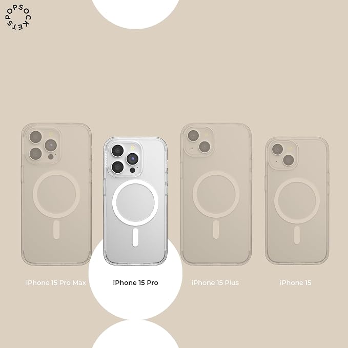 PopSockets iPhone 15 Pro Phone Case with MagSafe- Sunset Mariposa | Magnetic, Wireless Charging, Camera & Drop Protection, Butterfly, Moth, Luna, Western, Boho, Aesthetic