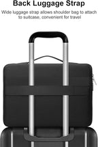MOSISO 360 Protective Laptop Case 13 inch, Laptop Sleeve Compatible with MacBook Air 13 inch M4 M3 M2 M1 2025-2018 / Pro 13 M2 M1 2025-2016, Side Open Bag with 2 Raised&1 Flapover Pockets, Black