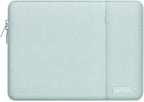 MOSISO Laptop Case 12.3 inch, 11.6-12.3 inch Laptop Sleeve Compatible with MacBook Air 11.6, Acer HP Dell Lenovo Samsung, Surface Pro, Polyester Vertical Computer Sleeve Bag with Pocket, Mint Green