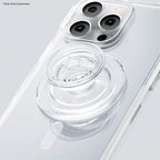PopSockets iPhone 16 Phone Case with MagSafe- Clear | Magnetic, Wireless Charging, Camera & Drop Protection, Clear, Translucent, iPad, Removable, Popper