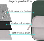 MOSISO Laptop Case 13 inch, 13 inch Laptop Sleeve Bag Compatible with MacBook Air 13 M4 M3 M2 M1 2025-2018 / Pro 13 M2 M1 2025-2016, Neoprene Computer Sleeve Bag with Small Case, Midnight Green