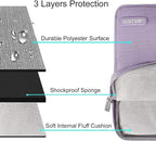 MOSISO Laptop Case 16 inch, 15-15.6 inch Laptop Sleeve Compatible with MacBook Pro 16 M4 M3 M2 M1, HP Acer Dell Lenovo ASUS Notebook, Polyester Vertical Computer Sleeve Bag with Pocket, Purple