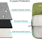 MOSISO Laptop Case 15 inch, 15 inch Laptop Sleeve Compatible with MacBook Air 15 M4 A3241 M3 A3114 M2 A2941 2025 2024 2023,Dell XPS 15,Polyester Vertical Computer Sleeve Bag with Pocket, Chartreuse