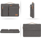MOSISO 360 Protective Laptop Case 13.3 inch, 13-13.3 inch Laptop Sleeve Compatible with MacBook Air/Pro 13 / Pro 14,HP Dell Acer ASUS,Side Open Carrying Case with 4 Zipper Pockets&Handle, Taupe Gray