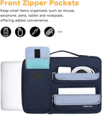 MOSISO 360 Protective Laptop Case 13.3 inch, 13-13.3 inch Laptop Sleeve Compatible with MacBook Air/Pro 13 / Pro 14, HP Dell ASUS Lenovo, Side Open Bag with 2 Raised&1 Flapover Pockets, Navy Blue