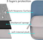 MOSISO Laptop Case 13.3 inch, 13-13.3 inch Laptop Sleeve Bag Compatible with MacBook Air/Pro 13 / Pro 14, HP Dell ASUS Lenovo Notebook, Neoprene Computer Sleeve Bag with Small Case, Navy Lime