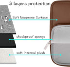 MOSISO Laptop Case 15 inch, 15 inch Laptop Sleeve Bag Compatible with MacBook Air 15 M4 A3241 M3 A3114 M2 A2941 2025 2024 2023, Dell XPS 15, Neoprene Computer Sleeve Bag with Small Case, Caramel Brown