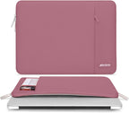MOSISO Laptop Case 15 inch, 15 inch Laptop Sleeve Compatible with MacBook Air 15 M4 A3241 M3 A3114 M2 A2941 2025 2024 2023,Dell XPS 15,Polyester Vertical Computer Sleeve Bag with Pocket, Dusty Rose