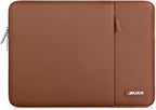 MOSISO Laptop Case 15 inch, 15 inch Laptop Sleeve Compatible with MacBook Air 15 M4 A3241 M3 A3114 M2 A2941 2025 2024 2023,Dell XPS 15,Polyester Vertical Computer Sleeve Bag with Pocket, Caramel Brown
