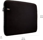 Amazon Basics 17.3-inch Laptop Sleeve, Protective Carrying Case with Zipper for Computer Protection, Black