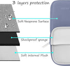 MOSISO Laptop Case 13.3 inch, 13-13.3 inch Laptop Sleeve Bag Compatible with MacBook Air/Pro 13 / Pro 14, HP Dell ASUS Lenovo Notebook, Neoprene Computer Sleeve Bag with Small Case, Lavender Gray