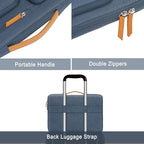 MOSISO 360 Protective Laptop Case 13 inch, 13 inch Laptop Sleeve Compatible with MacBook Air M4 M3 M2 M1 2025-2018/Pro M2 M1 2025-2016, Side Open Carrying Case with 4 Zipper Pockets&Handle, Haze Blue