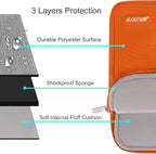 MOSISO Laptop Case 15 inch, 15 inch Laptop Sleeve Compatible with MacBook Air 15 M4 A3241 M3 A3114 M2 A2941 2025 2024 2023,Dell XPS 15,Polyester Vertical Computer Sleeve Bag with Pocket, Orange